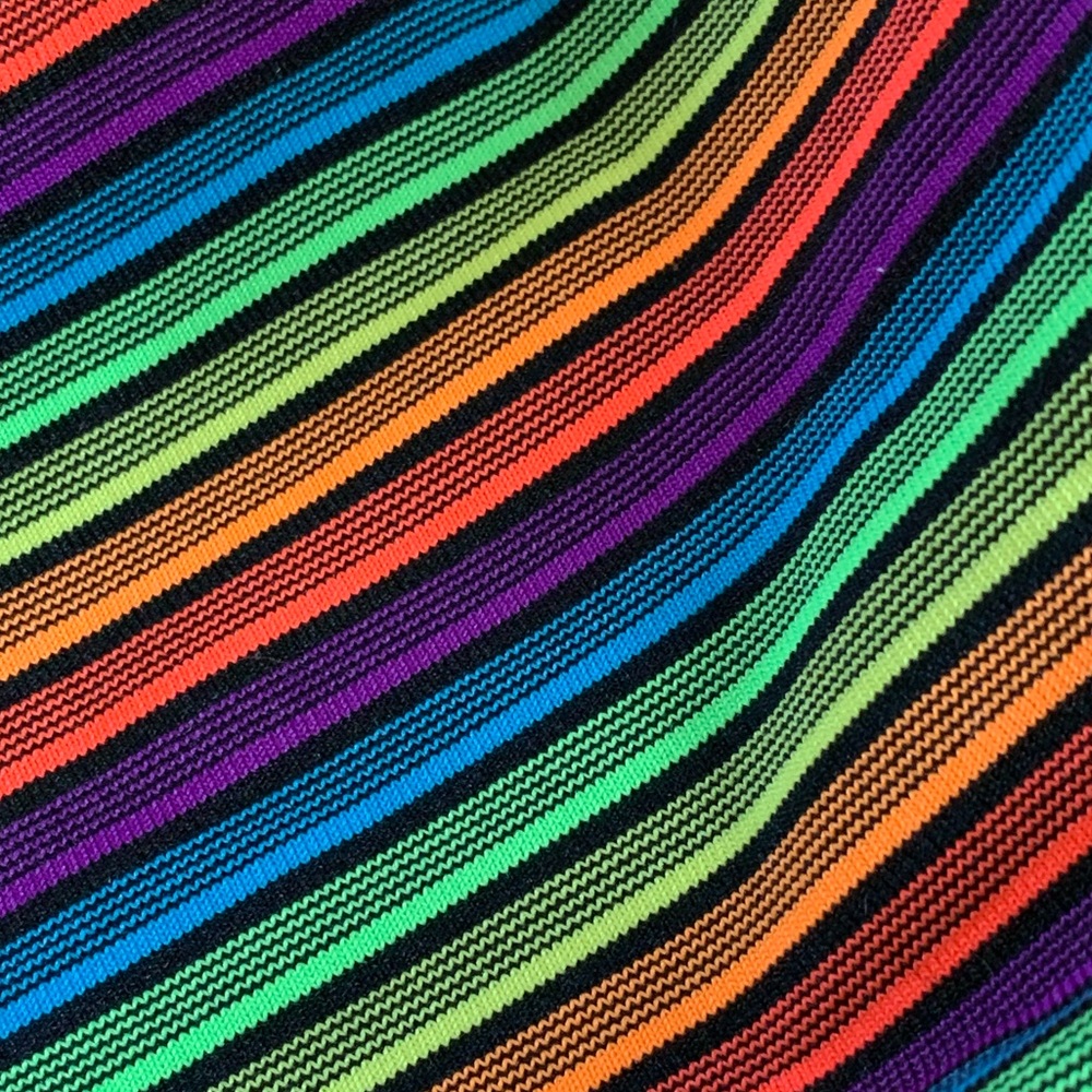 Vintage Catalina ‘Neon Rainbow Stripe’ Halter 2pc - Picture 2 of 5